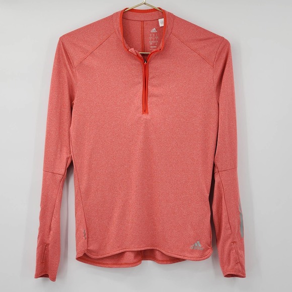 Adidas Performance Quarter Zip Light Weight Stretchy Pullover Long Sleeve Small - Picture 1 of 6